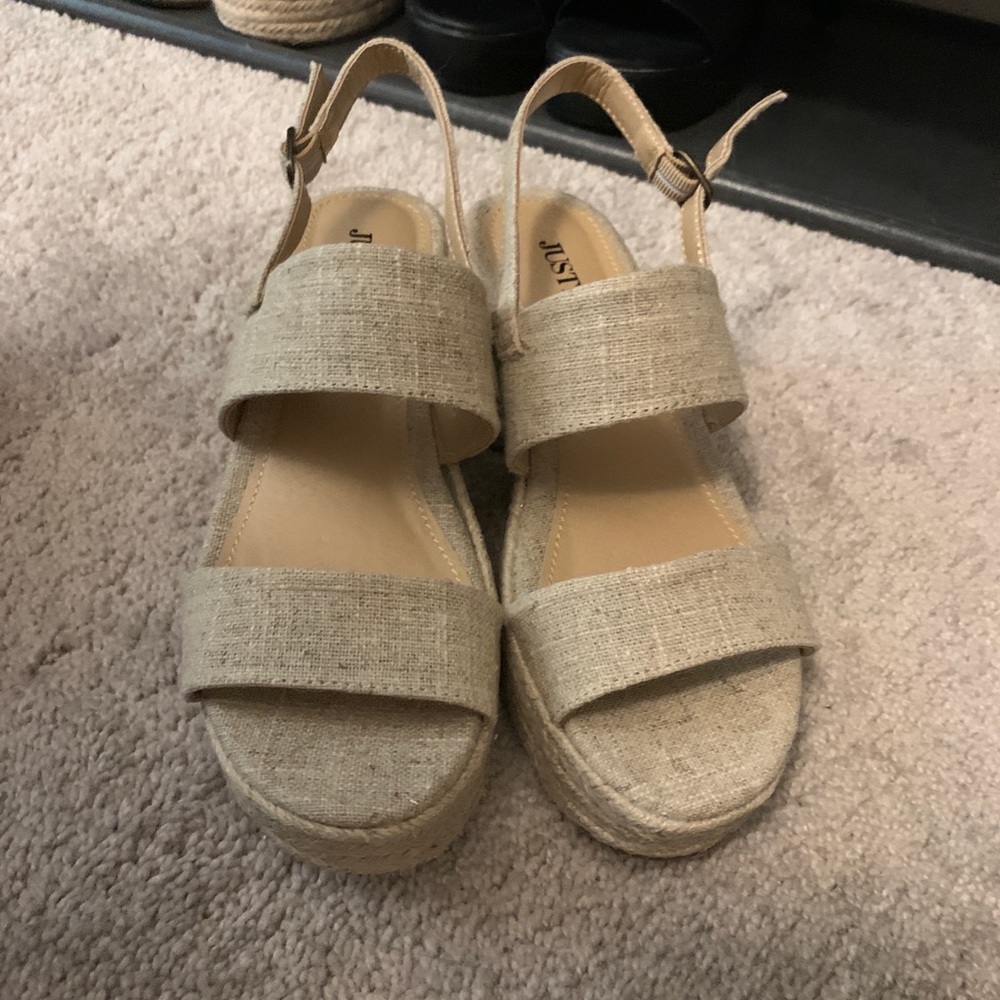 Just Fab platform heeled sandal